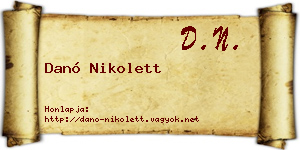 Danó Nikolett névjegykártya