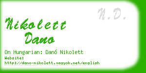 nikolett dano business card