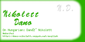 nikolett dano business card